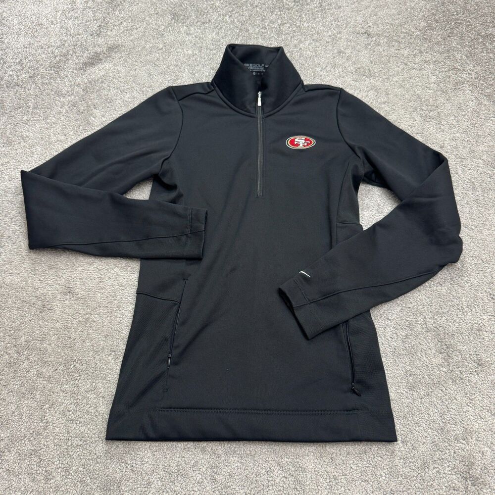 Nike Women's Black Quarter-Zip Pullover with Red & Gold Team Crest